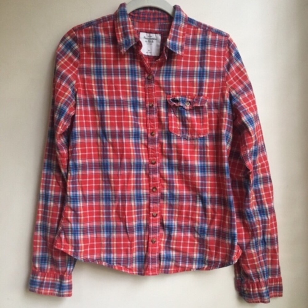 Abercrombie & Fitch Plaid Long Sleeve Button Shirt